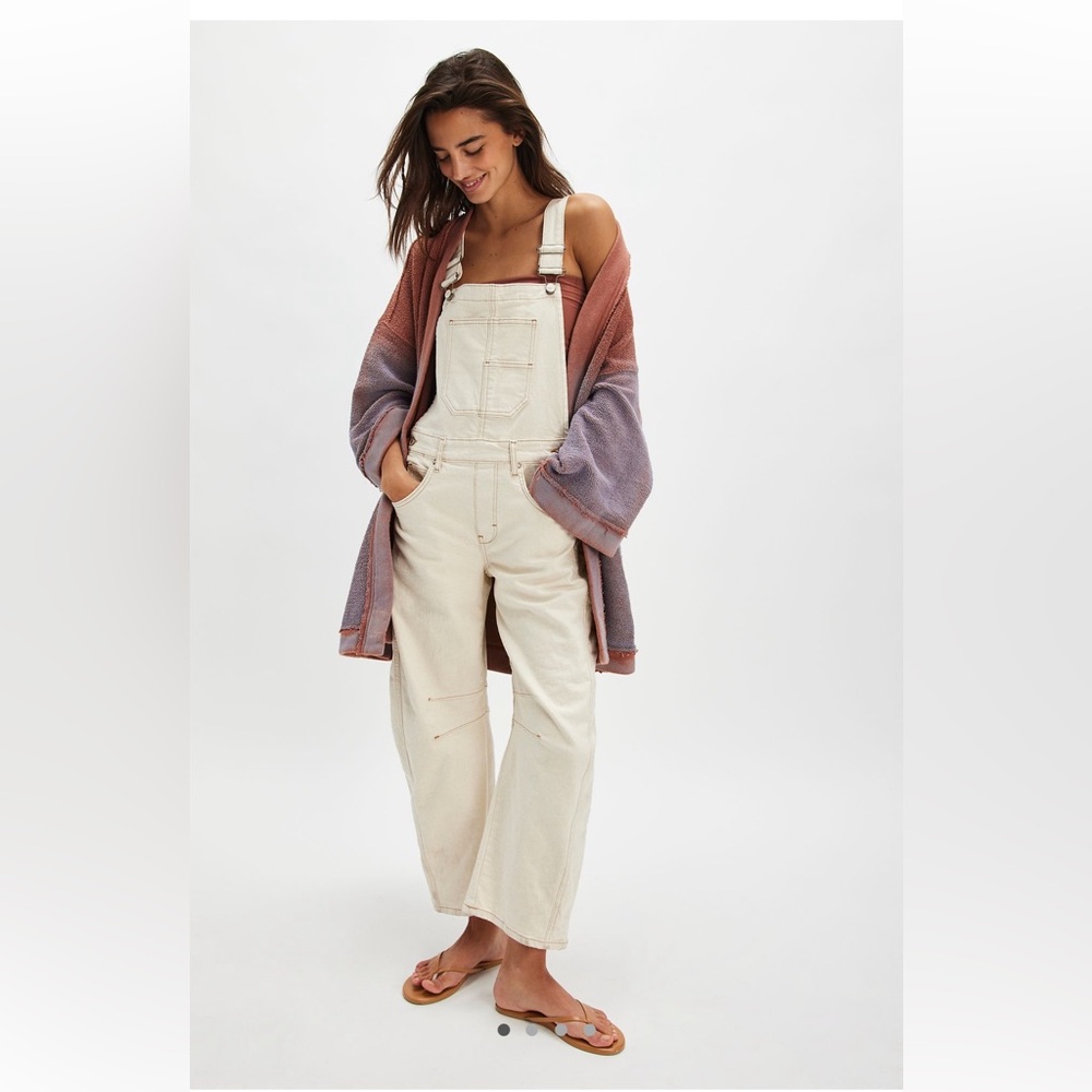 We The Free Cream Women's Barrel Overalls